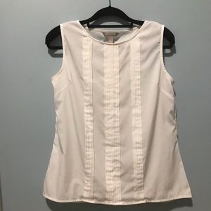 Banana Republic pleated sleeveless shell